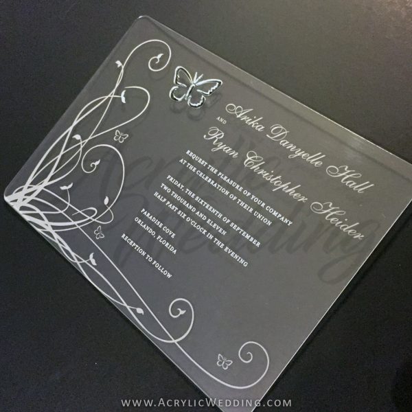 Frosted Acrylic Wedding Invitation